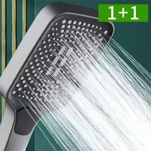 [OMT]1+1 고압 샤워기헤드 수압상승 절수 플라스틱 4단물줄기변경 샤워기