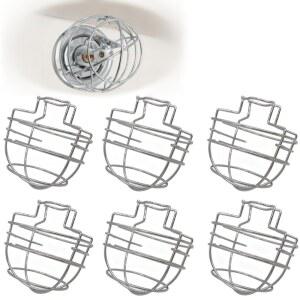 해피 트리(6팩) 소방 스프링클러 헤드 가드 케이지(1/2인치 오목/수평 측벽 건식 벽체 장착 크롬 보호기 커버)