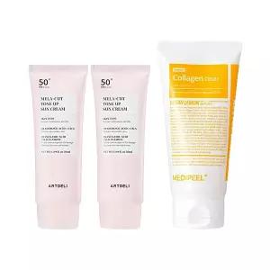 아트델리 톤업 선크림 50ml x2 + 메디필 비건 클리어 클렌징폼 120ml