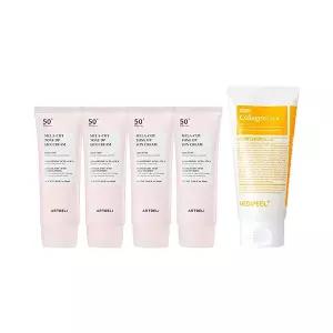 아트델리 톤업 선크림 50ml x4 + 메디필 비건 클리어 클렌징폼 120ml