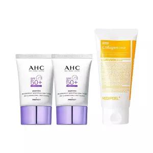 AHC 마스터즈 워터풀 선크림 40ml x2 + 메디필 비건 클리어 클렌징폼 120ml