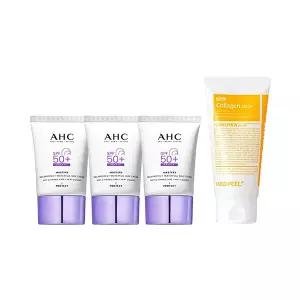 AHC 마스터즈 워터풀 선크림 40ml x3 + 메디필 비건 클리어 클렌징폼 120ml