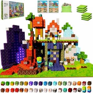 윤니펀 매직 블록-200개 마그네틱 빌딩 장난감 세트 3세 4세 5세 6세 7세 8세 남자 어린이용 마그넷 STEM