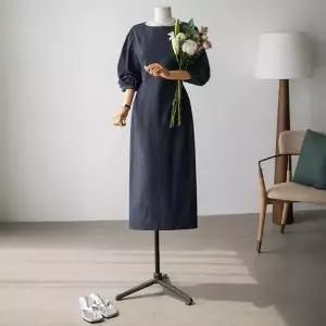 (안나앤모드) nimes 퍼프 H라인 데님 원피스[드레스EFU85]