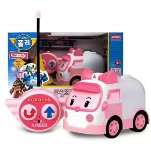 4세여아 불빛 사운드 무선조종 핑크구급차 앰버 생일선물 어린이RC카 3살