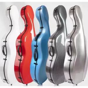 악기 하드케이스 첼로 유리섬유 경량 화이트 바퀴 캐리어 보관용