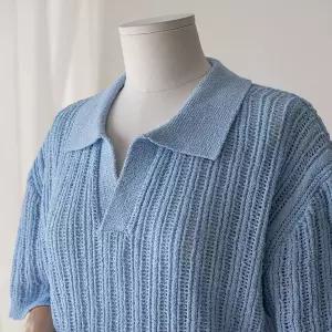 (안나앤플러스) 스카시 오픈 카라 니트[니트EFT66] 빅사이즈