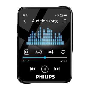 [미국배송] 블루투스 5.0을 지원하는 MP3 플레이어 HIFI 휴대용 MP4 플레이어 디지털 음악 25시간 재생 시간 스피커 포함 2.4인치 USB DAC FM 라디오 음성 녹음기 최대 128GB까지 지원 확대