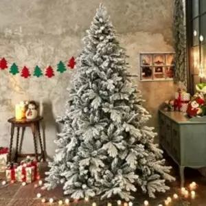 스노우트리 인테리어 210cm 눈 덮인 가정용 전시용 철제 눈꽃 크리스마스