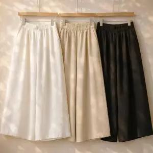 [샵앤] 여성 허리벤딩 통 와이드 텐셀 데일리 팬츠 DGB-WPT-2519