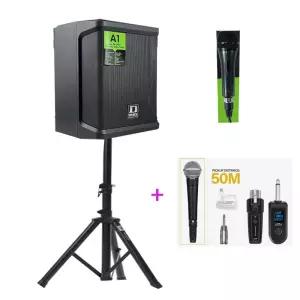 다트 DS-A1PRO 300W 유선 1무선 1개 설교 강의 교육  노래 연주 공연   행사 휴대용앰프  블루투스  USB