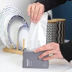 쓰레기봉투 분리수거함 프랑코 비닐봉투 페달형 불투명 10L 50매