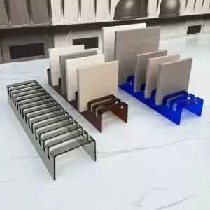 타일 진열장 대리석 수납장 거치대 보관 바닥재 장판 브라운