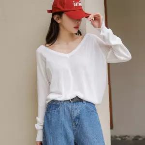 [시크폭스] 베벌리 와이드 브이넥 니트_61KN2210