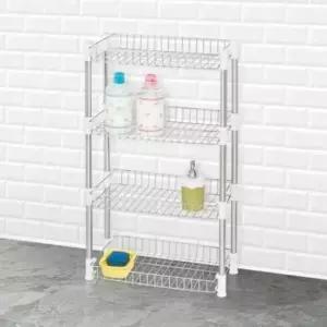 [생활] 틈새 수납 욕조 4단 선반 화장실 스텐 슬림