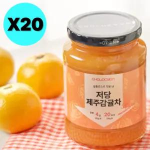 초록원 저당 제주 감귤차 감귤청 대용량 530g X 20개