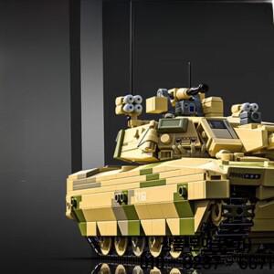 신세대 4 군용 모델 탱크 조립 장난감  소형 입자 슬루반 ZTZ100 스타일