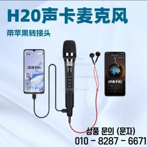 리버베레이션 마이크 노래방 가정 및 야외 하트 모양 지향성 사운드 카드 통합