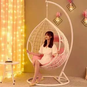 1인용 라탄 그네의자 인테의자 실내 행잉체어 흔들의자 감성체어
