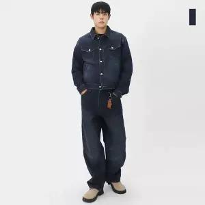 스콰즈 남자 빈티지 세미크롭 트러커 청자켓 셋업 SXR040