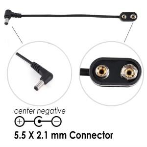 1/3PCS 9V 배터리 클립 변환기 케이블 5.5mm 수 플러그 볼트 전원 공급 장치 기타 효과 페달 용 스냅 커넥