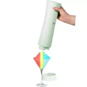 PREMIUS의 무선 빙수 제조기 가볍고 충전 가능하며 보너스 레시피 북 휴식 스탠드 캐리비안 USB 코드 포함