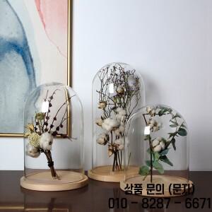 원통형 유리 돔 화병 홈 장식 15x35cm 투명 커버 DIY 친구 선물 웨딩 소품