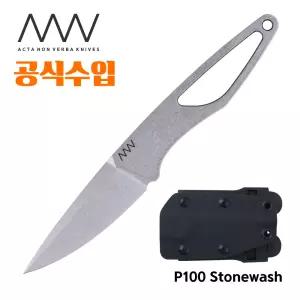 ANV 액타 논 베르바 체코 공식수입정품 P100 스톤워시 픽스드 블레이드 나이프 대거 단도 전술