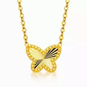 갤러리아 순금 목걸이 컷팅 쥬드 나비 24K 1.875g