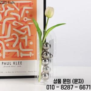 골든/실버 아크릴 공 추상 작품 투명 장식 구형 룸 미학