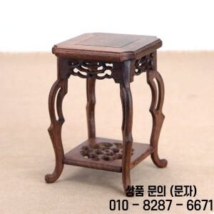 삼목 공예 해마 스퀘어 베이스 이상한 옥 돌 분재 도장 차 냄비 나무 거치대 작은