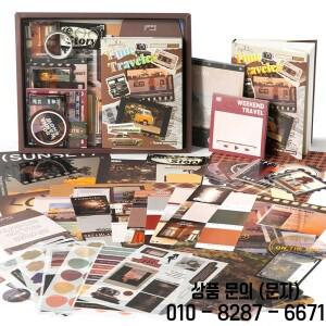 116개 타임 트래블 빈티지 정교한 핸드북 선물 세트 재료 종이 다이컷 장식 스티커 포함