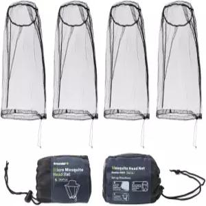 4Monster 모기 머리망 모자 초대형 초미세 구멍 곤충 그물 벌레 얼굴 보호대 부드러운 내구성 플라이