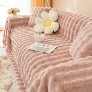 부드러운 털 북유럽 인테소품 카우치 소파 2인용 거실러그 패드 3인용