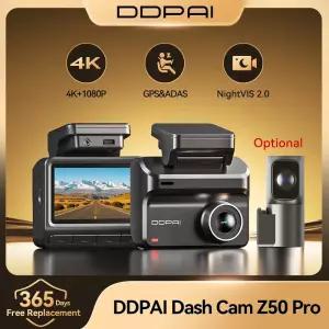 DDPAI Z50 4K UHD 3인치 IPS 디스플레이 내장 GPS 듀얼 채널 차량용 DVR WiFi 24시간 주차 모니 기능 탑재