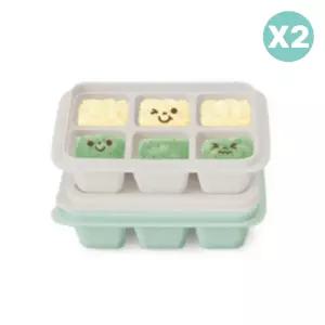 마더스콘 유아식기 이유식 큐브 얼음틀 민트+그레이