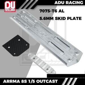 ADU RACING 7075-T6 알루미늄 롱 스키드 플레이트 섀시 (아르마 8S 1/5 아웃캐스트용)