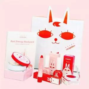 레시피박스 키즈 어린이 화장품 선물세트 선쿠션패키지 매니큐어 2p + 선쿠션 립크레용 블러셔 마스크팩 5p