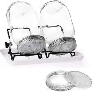 16 32 스크린 메이슨 새싹 넓은 발아병 뚜껑이 키트 입구 실내 있는 세트 재배 발아