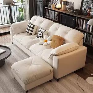 3인용소파 카페 거실 레트로 소파 넓은 가죽 장 의자