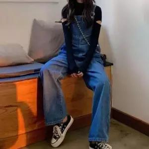 [SBD] 데일리 멜빵바지 오버롤 편안한 여성용 루즈핏 점프수트 데님 청바지