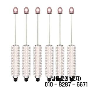 6피스 2 in 1 볼펜(스타일러스 팁 포함) 볼펜이 터치 스크린 사무실 학교용으로 원활하게 쓰기