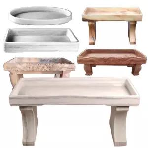 천역 대리석 수반 물받이 인테리어 받침 연꽃 트 붉은 대형