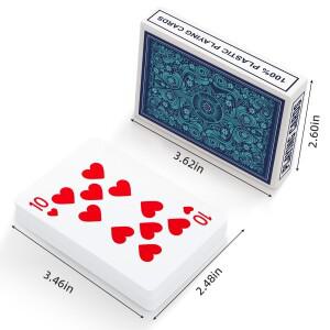 4덱 플라스틱 카드 성인용 4팩 가족 게임 밤에 적합