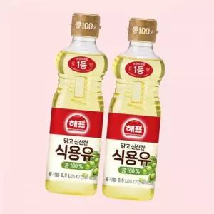 해표 사조 콩기름 식용유 900ml 2개 4526088
