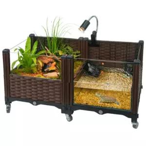 거북이 어항 반수생 사육장 수조 바퀴 수족관 오픈형 아크릴