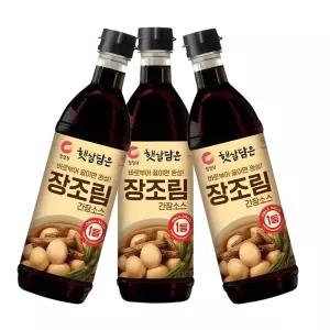 청정원 햇살담은 비법 장조림 양념장 고기 요리 베이스 만능 조림장 3팩 세트