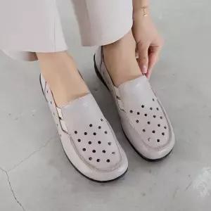 수제화 천연양가죽 비테 펀칭 컴포트 슬립온 4cm