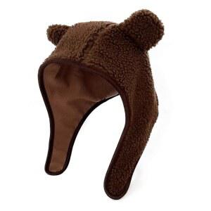 푸이코이 귀여운 작은 곰 안전 헬멧 폴라 플리스 마그네틱 버클 Y2K 남녀 귀 보호 레이펑 모자