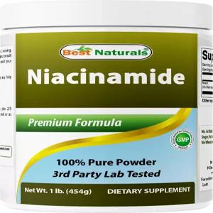 최고의 천연 니아신아마이드 (비타민 B3) 순수 분말 1파운드